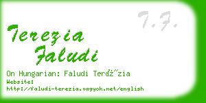 terezia faludi business card